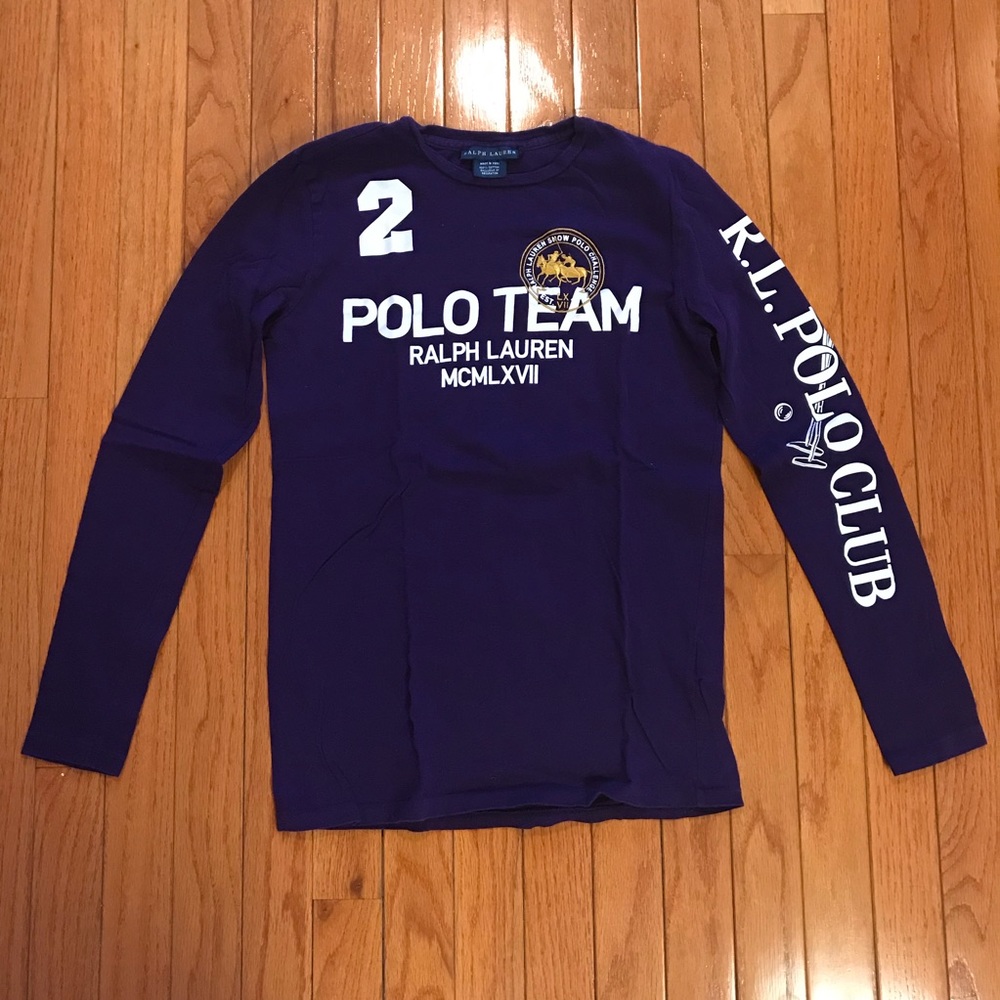 Purple Ralph Lauren Long Sleeve Tee